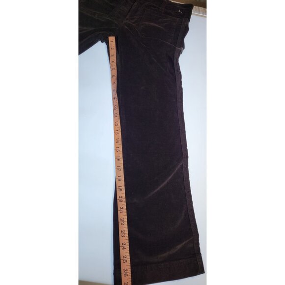 Free People Velvet Flare Pants Size 6 Brown/Chocolate Boho 70s Vintage - Picture 12 of 12